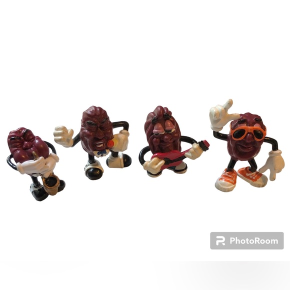 Vintage 1987-88 Lot of 4 California Raisin Figures Assorted 3" Toys - Picture 1 of 8